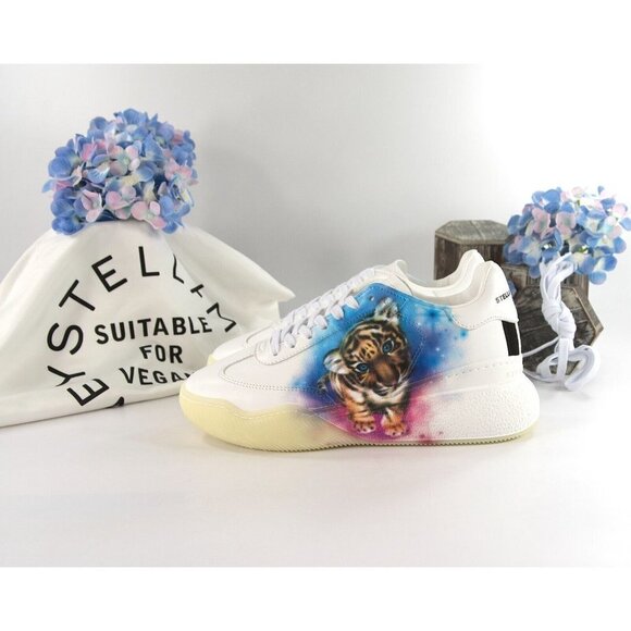 Stella McCarney Tiger Loop Oversize Vegan Alter Leather Sneakers 37 NIB - Picture 7 of 10